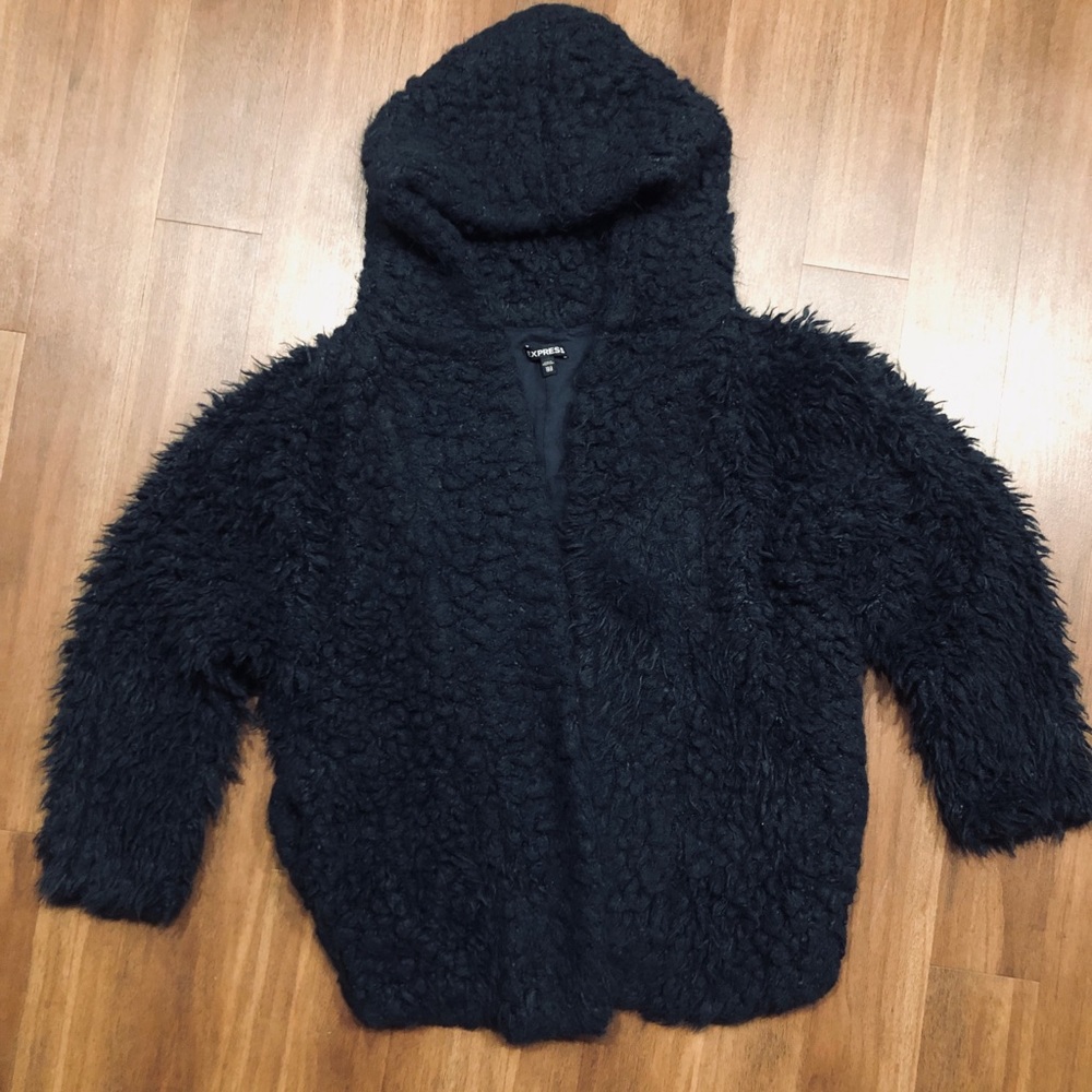 Faux fur coat jacket